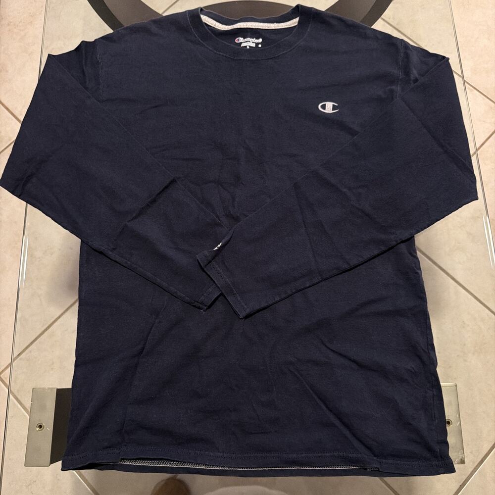 Champion Athletic Navy Blue Long Sleeve Shirt Men’s Large